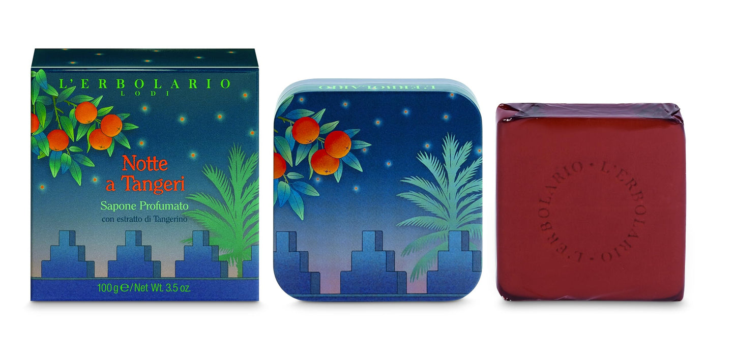 L'Erbolario Notte a Tangeri Sapone 100 g Ed.Lim. con scatola di latta 100 g