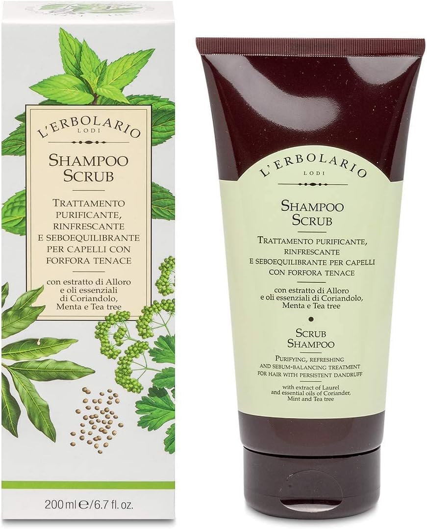 L'Erbolario Shampoo Scrub Antiforfora con Estratti di Alloro e Oli Essenziali - 200 ml