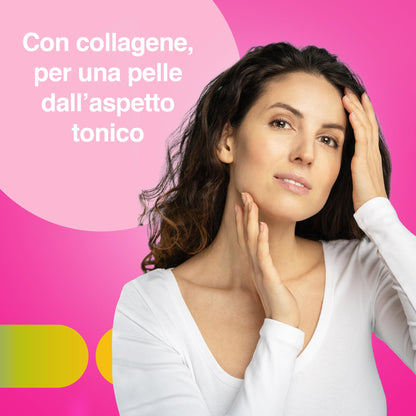 Multicentrum Bellezza & Collagene, Integratore Alimentare con Collagene, Biotina, Vitamina C, Olio di Enotera, formula completa per pelle, capelli, unghie, Adulti, 30 capsule