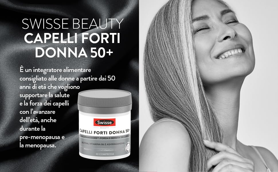 Swisse Capelli Forti Integratore Alimentare che Combina Vitamine, Minerali e Ingredienti di Origine Naturale
