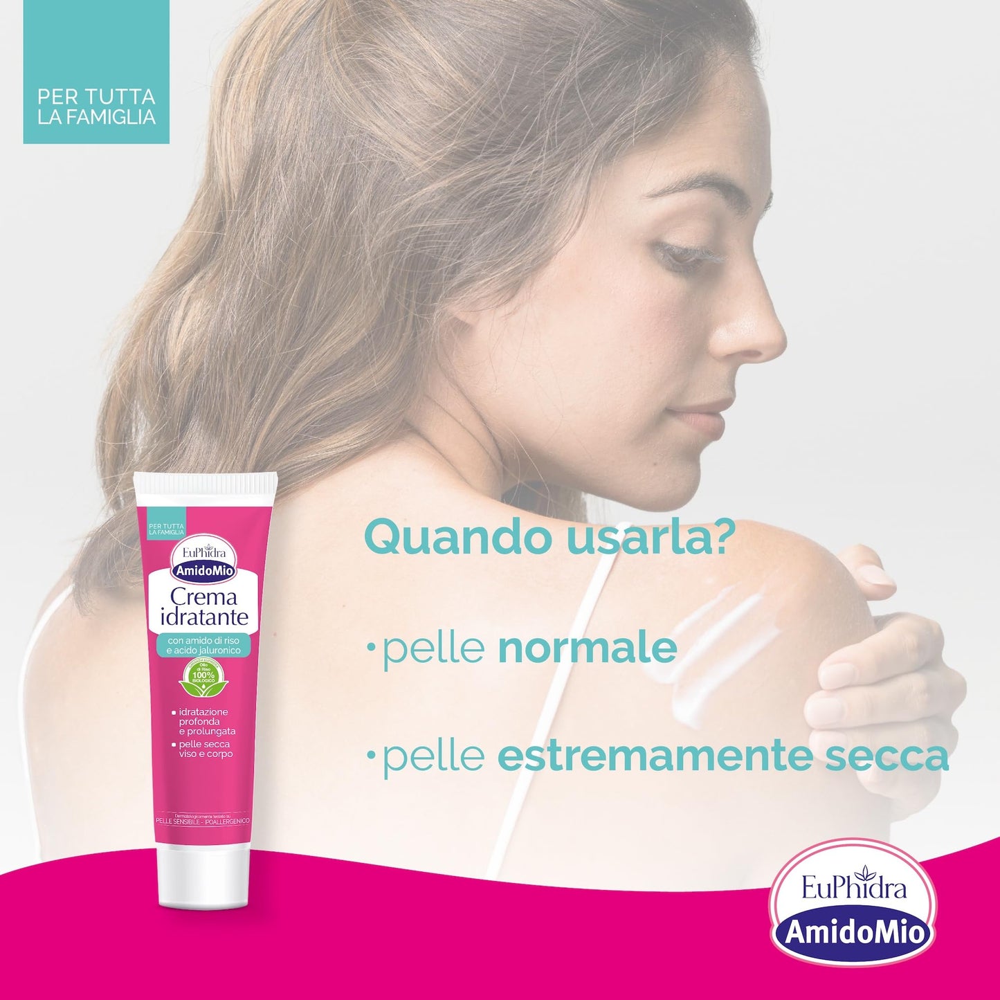 Euphidra - AmidoMio Crema Idratante con Amido di Riso e Acido Ialuronico
