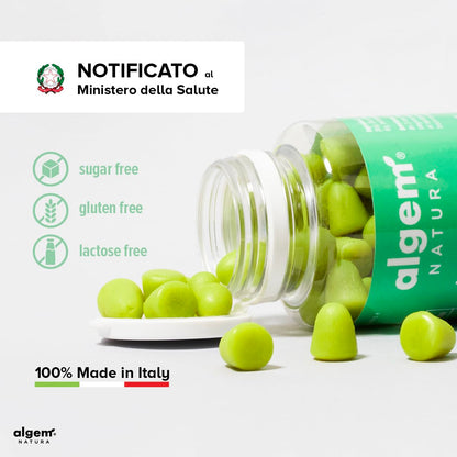 Lattoferrina 200 mg/Dose con Quercetina, FOS e Zinco Gommose Algem Natura® LACTO DEFENCE Integratore Difese Immunitarie Bambini, Sistema Immunitario Adulti, Antiossidante Naturale, Immuno