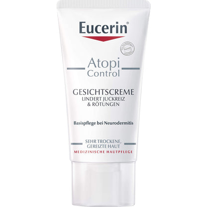 Eucerin AtopiControl Gesichtscreme lindert Juckreiz & Rötungen, 50 ml Crema